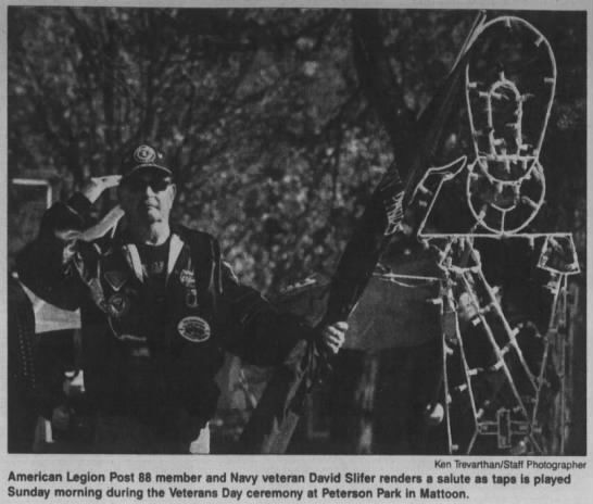 American Legion Post 88 member and Navy veteran David Slifer
